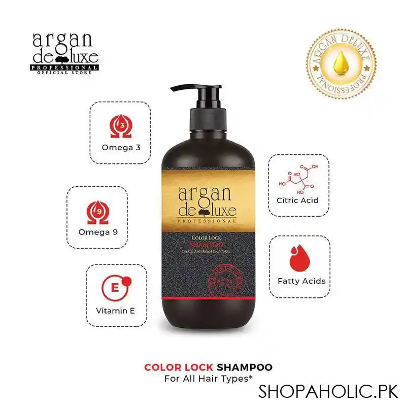 Argan De Luxe Color Lock Shampoo, 300ml - Image 7