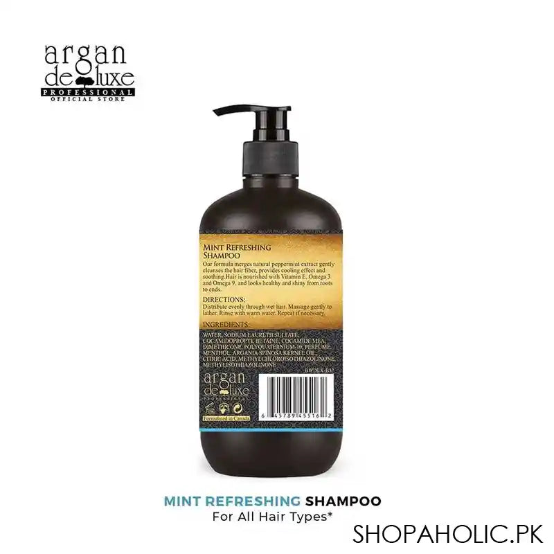 Argan De Luxe Mint Refreshing Shampoo, 300ml - Image 6