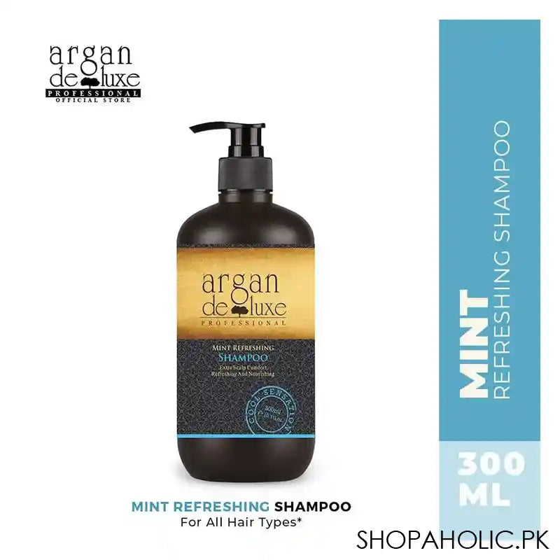 Argan De Luxe Mint Refreshing Shampoo, 300ml - Main Image