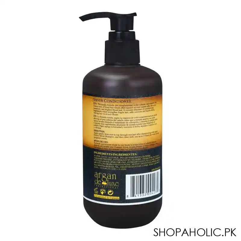 Argan De Luxe Remove Brassiness Silver Conditioner, 300ml - Image 3