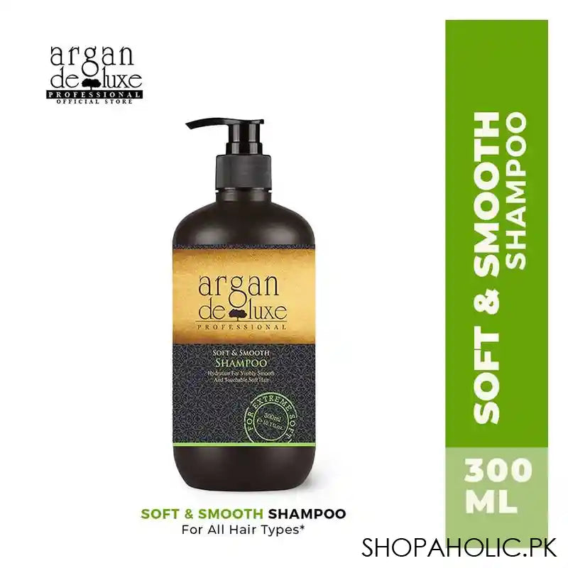 Argan De Luxe Soft & Smooth Shampoo, For Extreme Soft Hair, 300ml - Main Image