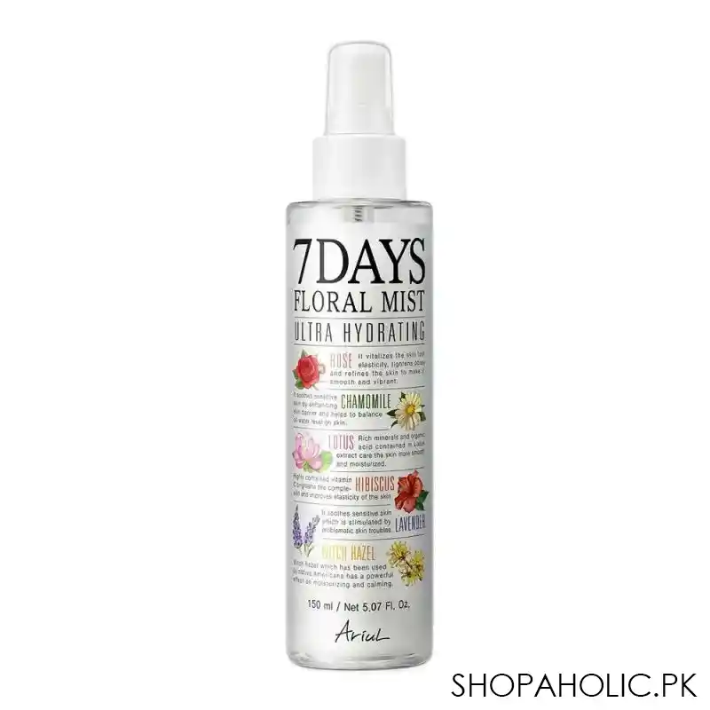 ariul 7days ultra hydrating floral face mist, 150ml main image