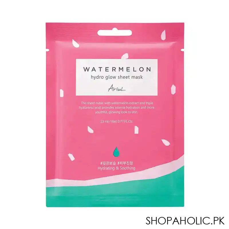 Ariul Watermelon Hydro Glow Sheet Facial Mask, 23ml - Image 3