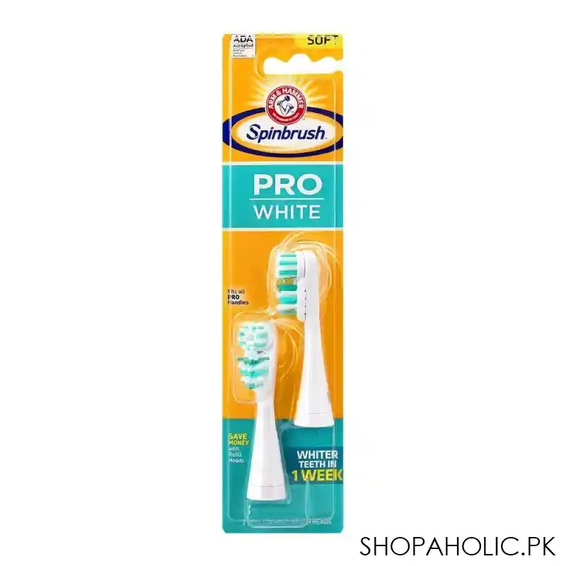 arm & hammer pro white soft spin brush refill, 2 pack main image