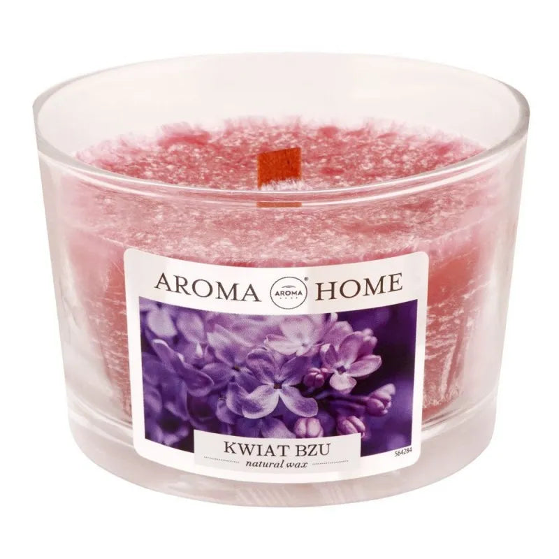 aroma home natural wax lilac flowers scented candle, 115g main image