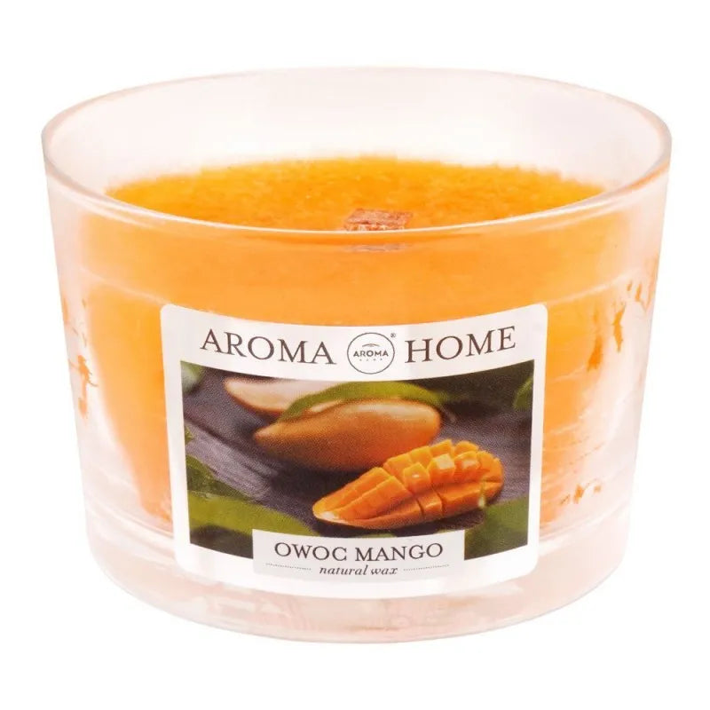 aroma home natural wax mango scented candle, 115g main image