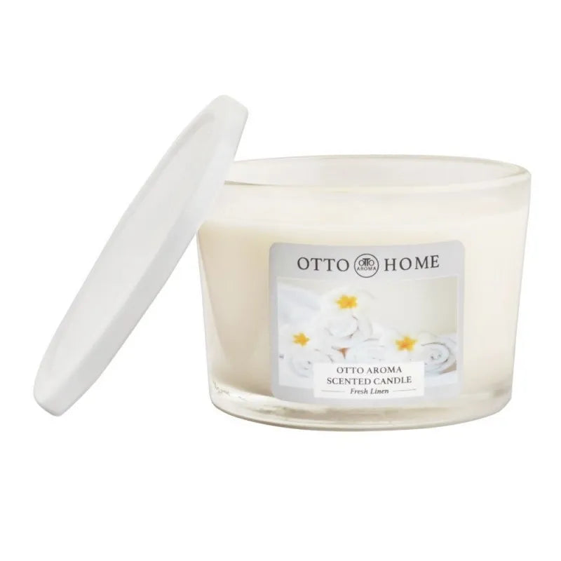 aroma otto home fresh linen scented candle, 115g main image