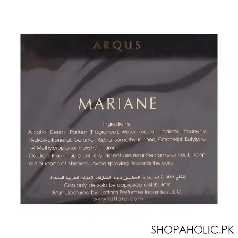 arqus mariane intense eau de parfum, for men, 100ml image3