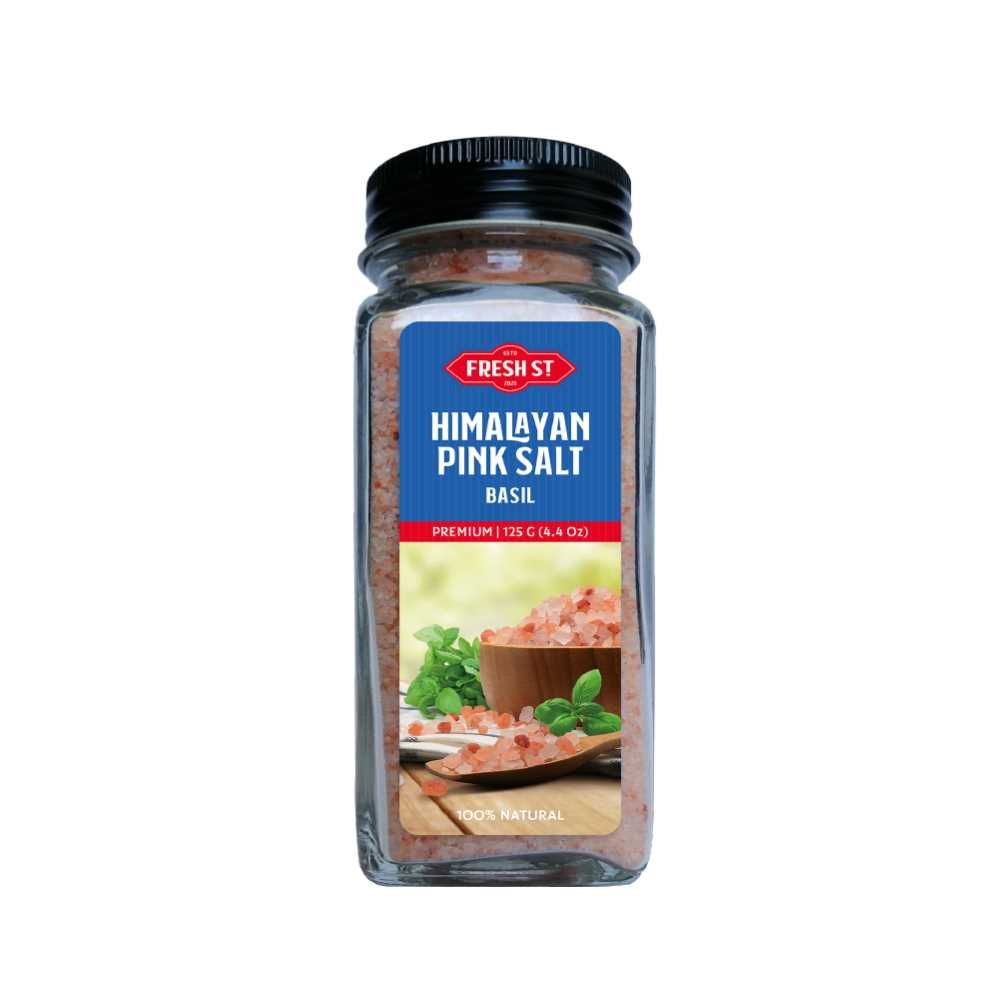 Fresh Street Himalayan Pink Salt, Basil, 125g - Main Image