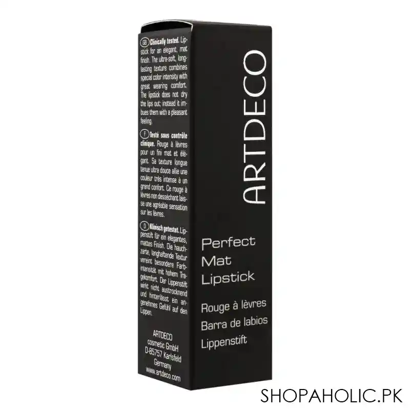 artdeco perfect mat lipstick, 134 dark hibiscus image3