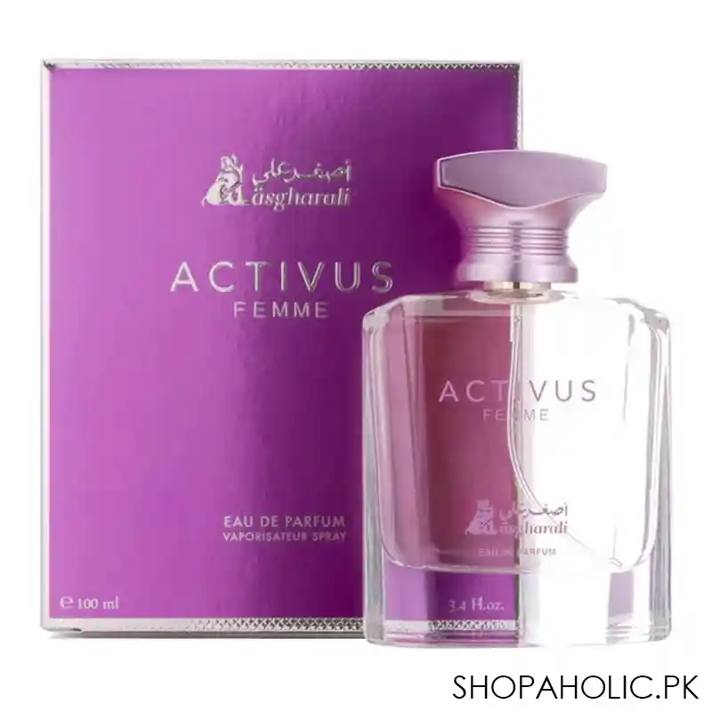 asgharali activus feme eau de parfum, fragrance for women, 100ml image2