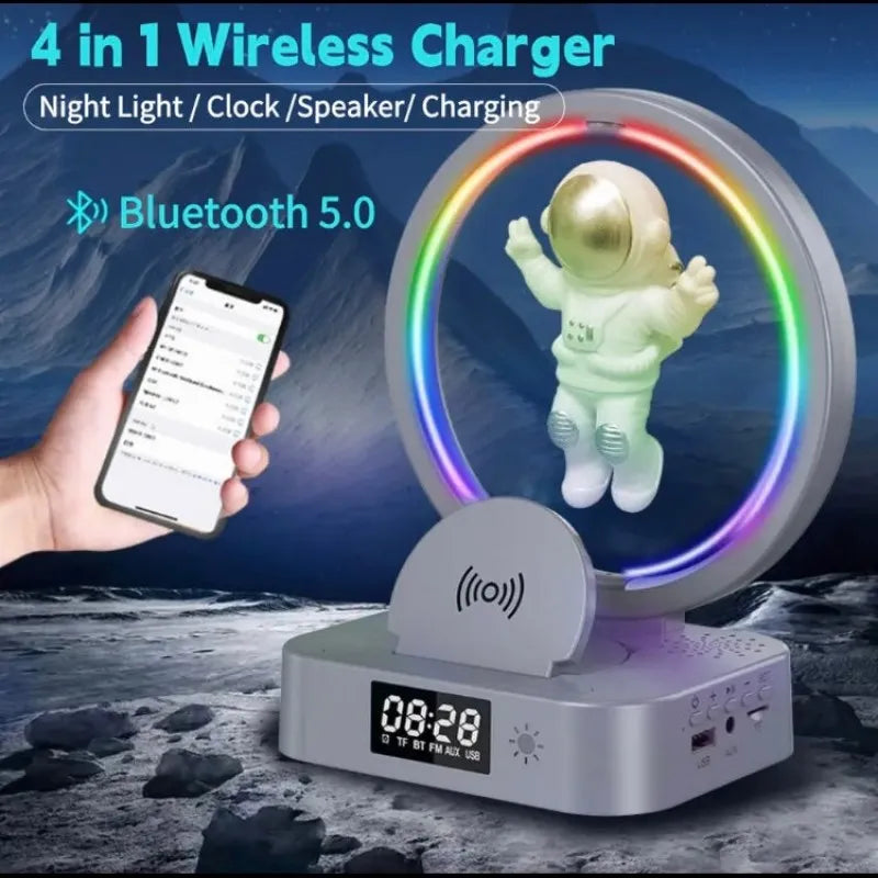 astronaut atmosphere night light with bluetooth speaker image2