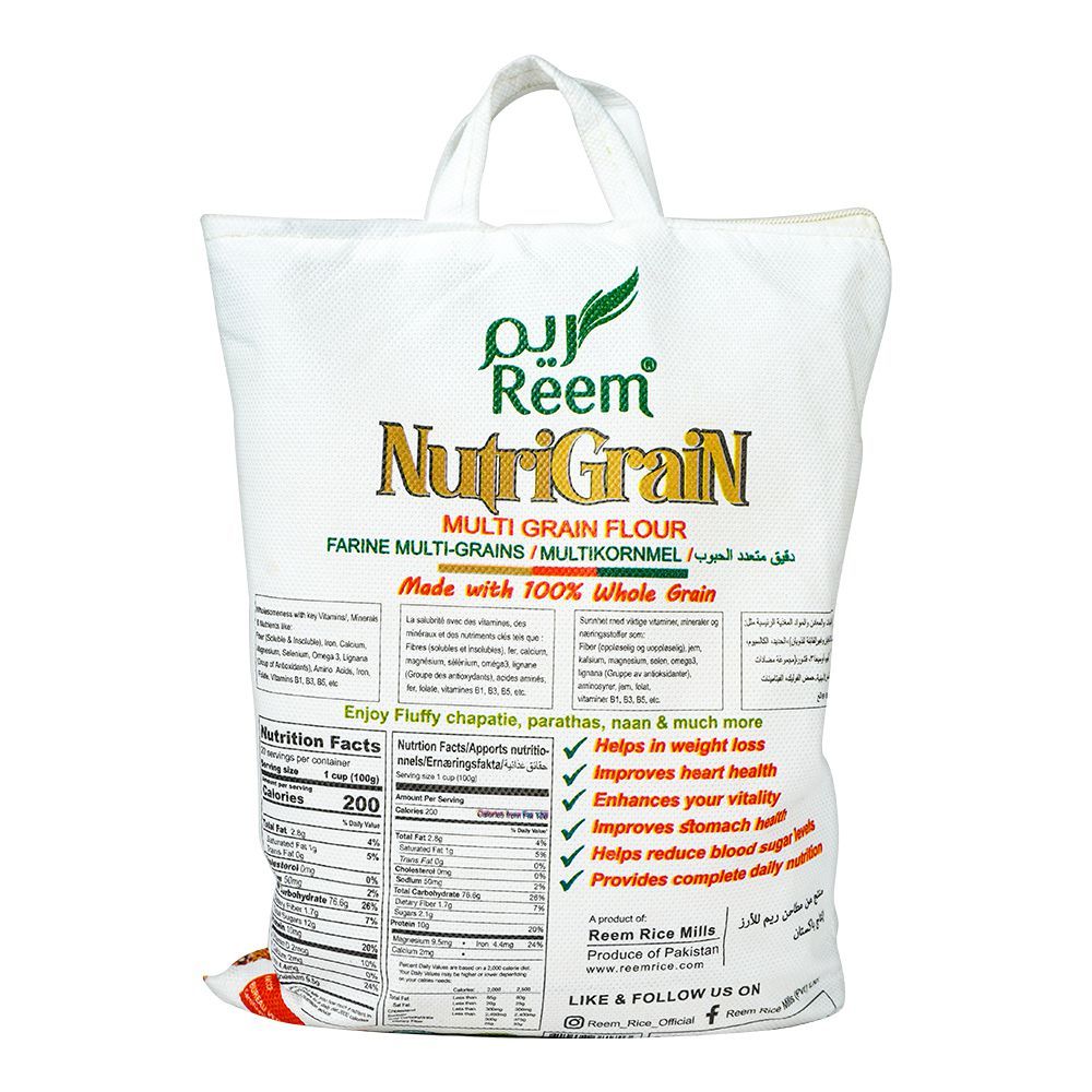 Reem Nutrigrain Multi Grain Flour Mix, 2 KG - Image 2