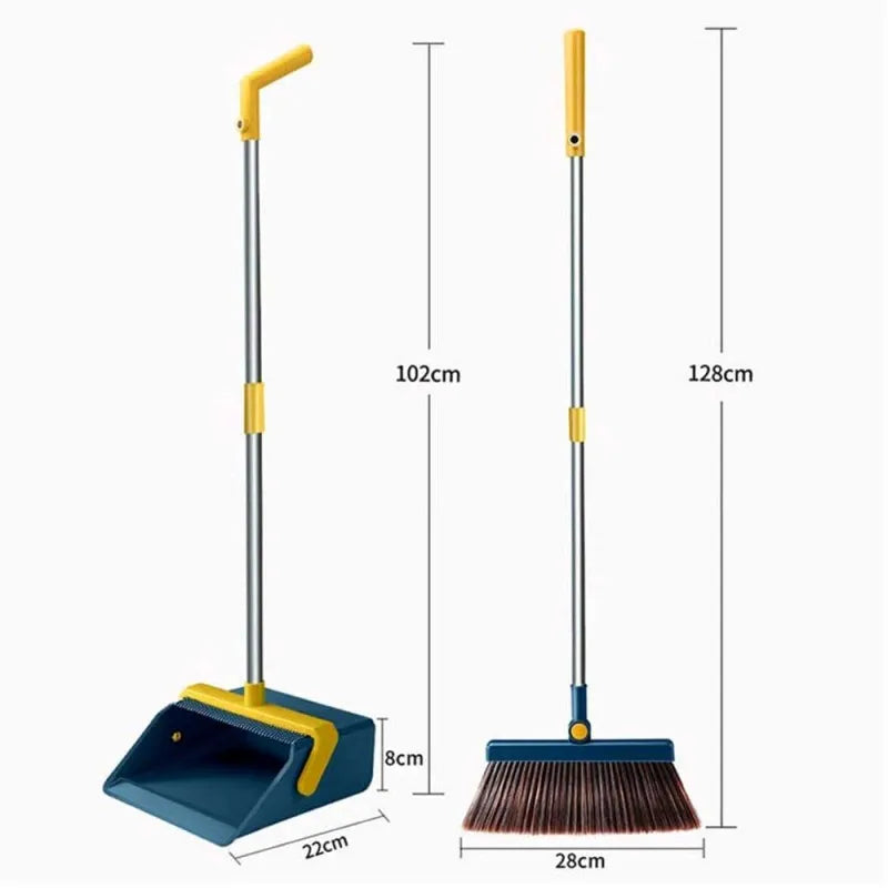 attachable indoor and outdoor broom and dustpan combo set image2