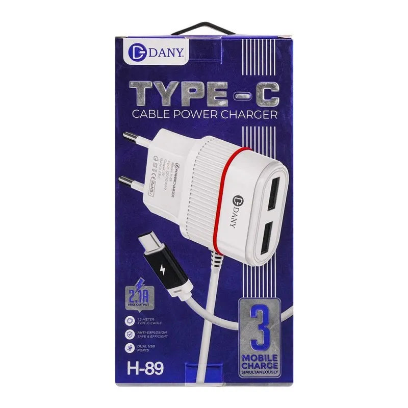 audionic 2.1a max output 3 mobile type c cable power charger, h 89 image2