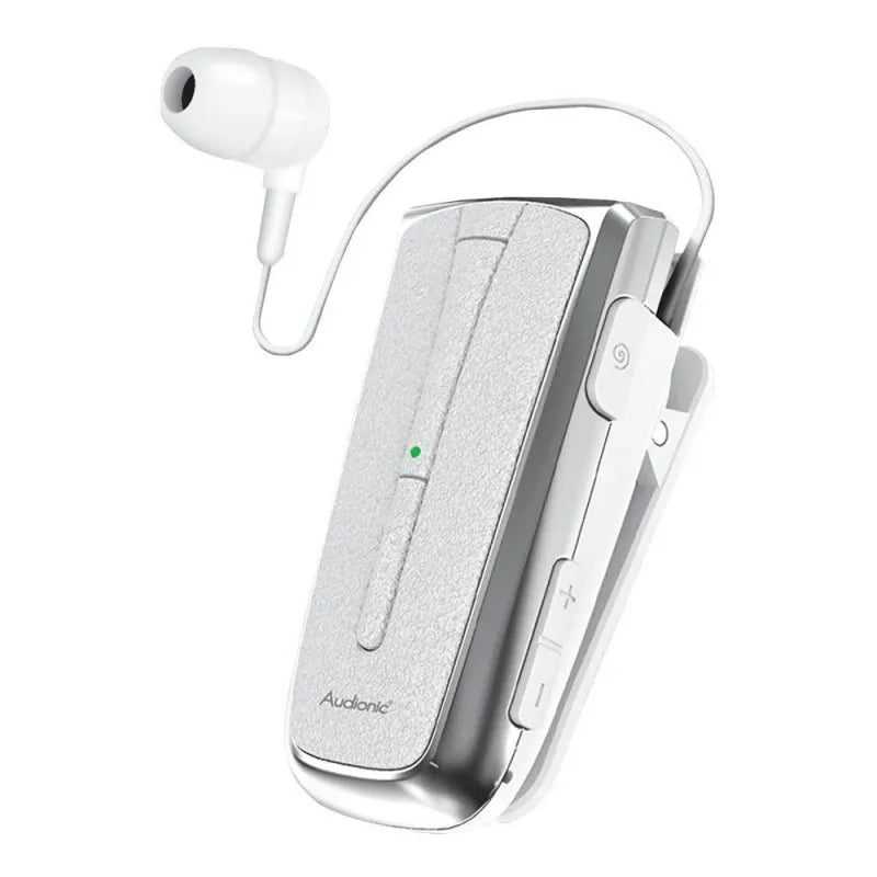 audionic business klip on retractable headset klip on vi white main image