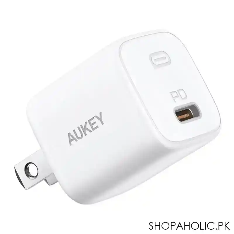 aukey 20w power delivery wall charger, matte white, pa b1 main image