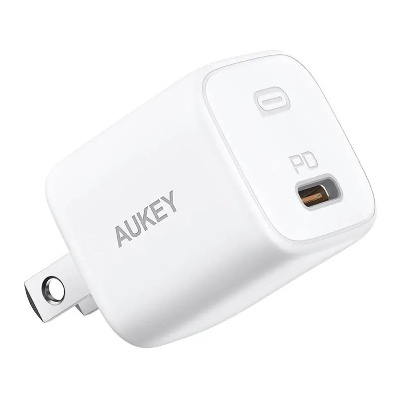 aukey 20w power delivery wall charger, matte white, pa b1 main image