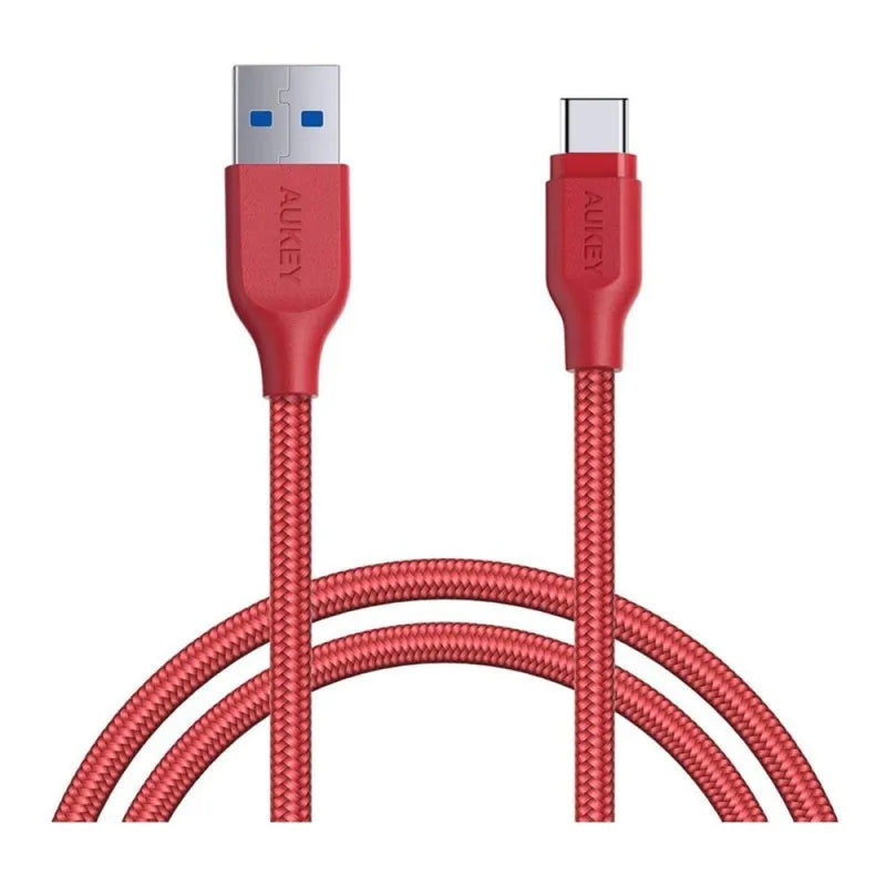 aukey braided nylon usb 3.1 gen1 to usb c cable, 3.95ft, cb ac1 image2