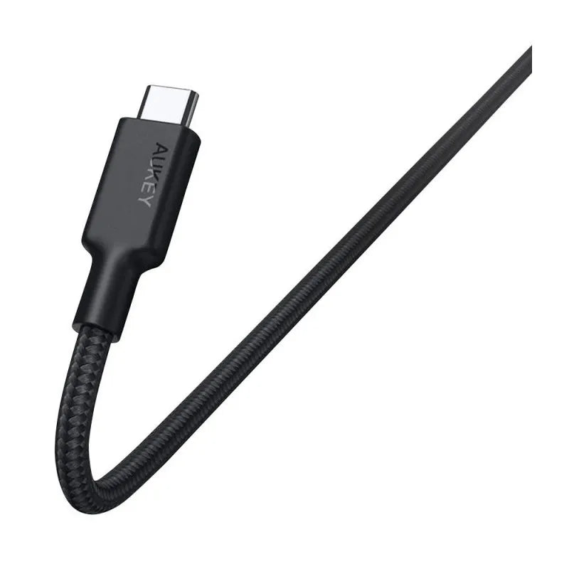 aukey impulse braided pd 100w usb 3.1 gen 2 usb c cable, 1.2m, black, cb cd21 image2