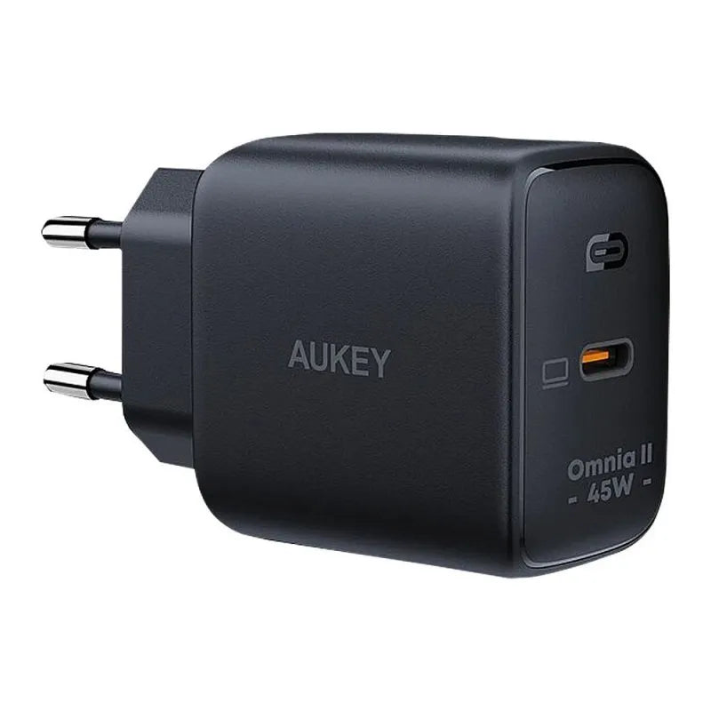 aukey omnia ii 45w pd wall charger, black, pa b2t main image