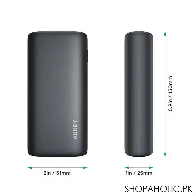 Aukey Sprint Go Power Bank, 10000Mah With 18W PD Power Delivery 3.0, Black, PB-Y36 - Image 3