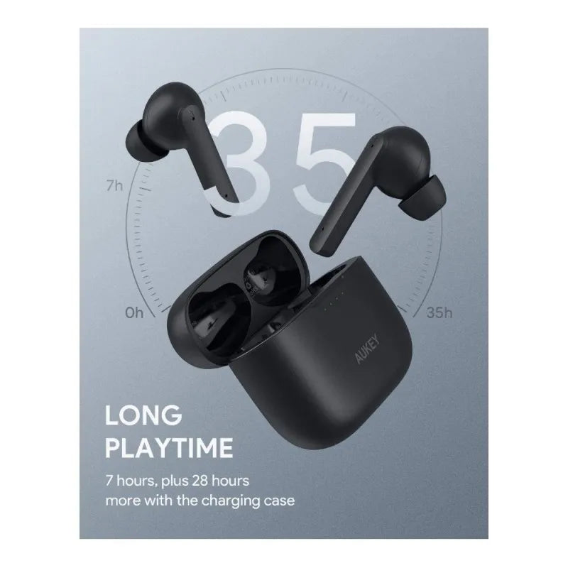 aukey true wireless noise cancelling earbuds, black, ep n5 image2