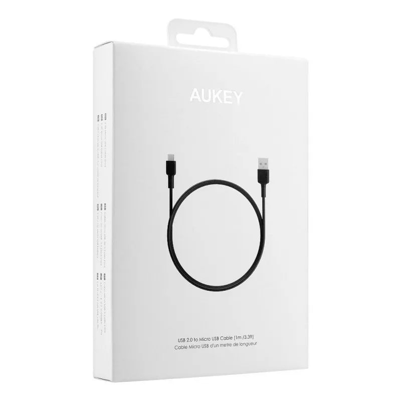 aukey usb 2.0 to micro usb cable, 3.3ft, black, cb md1 image2