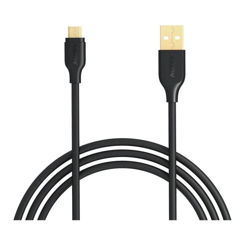 aukey usb 2.0 to micro usb cable, 6.6ft, black, cb md2 main image