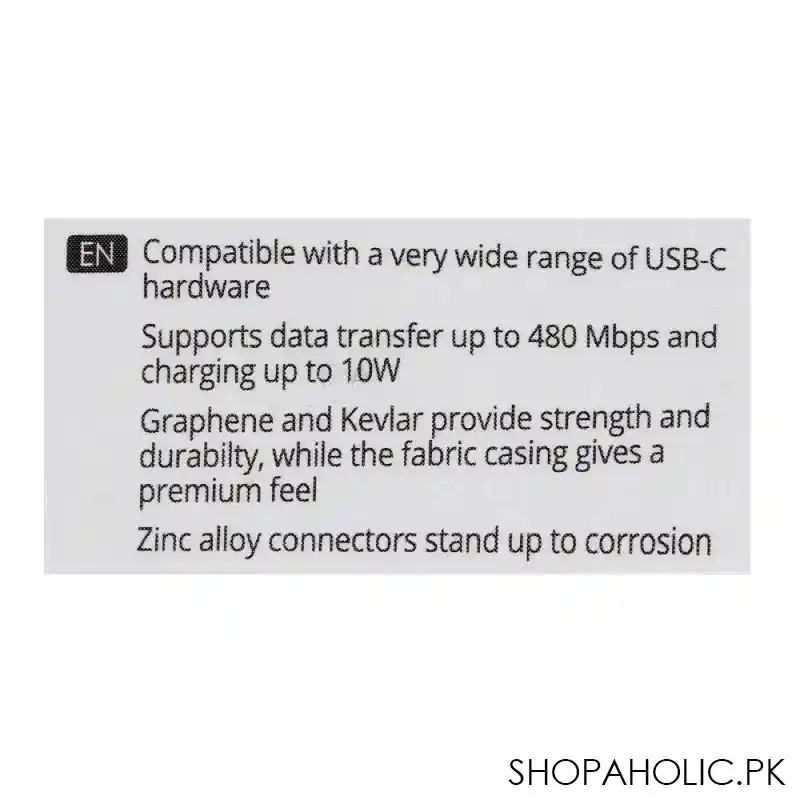 aukey usb a to usb c cable, 6.6ft, black cb akc2 image4