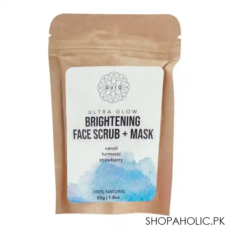 aura ultra glow brightening face scrub + mask, 50g main image