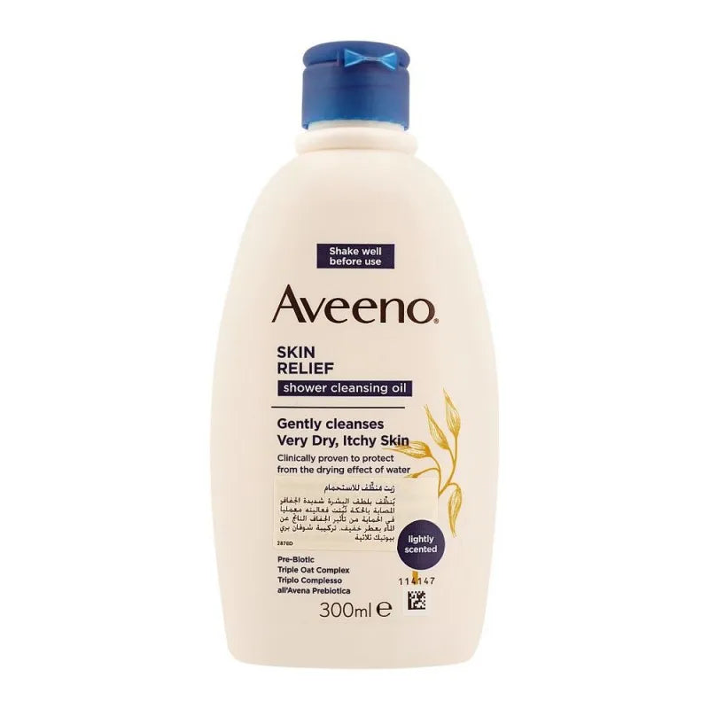 aveeno skin relief lightly scented shower cleansing oil, 300ml image2