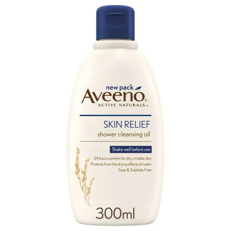 aveeno skin relief lightly scented shower cleansing oil, 300ml main image