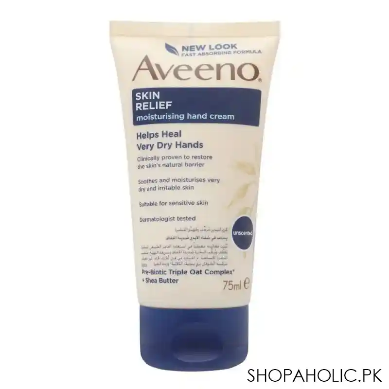 aveeno skin relief moisturising very dry hand cream, unscented, 75ml image2