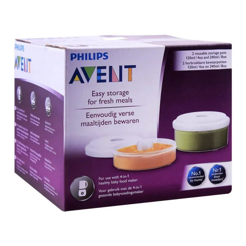 avent 2 reusable storage pots, scf876/02 image2