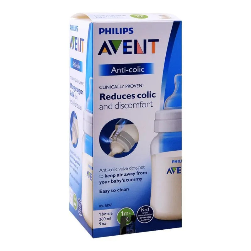 avent anti colic feeding bottle, 1m+, 260ml /9oz, scf813/17 image5