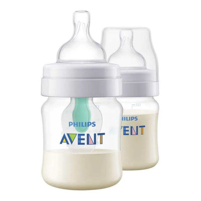 avent anti colic feeding bottle, 2 pack, 0m+, 125ml/4oz, scf810/24 main image