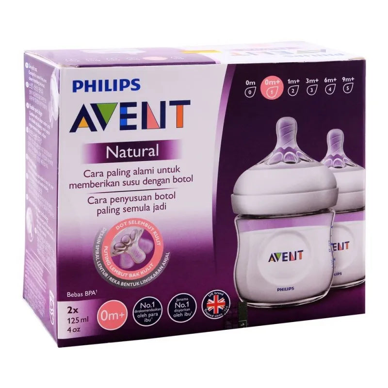 avent natural feeding bottle, 2 pack, 125ml/4oz, scf690/23 image5