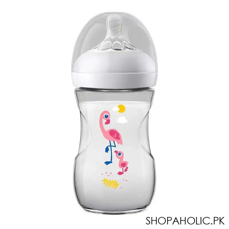 Avent Natural Wide Breast Shaped Feeding Bottle, For 1 Month+, 260ml, SCF070/21 - Main Image