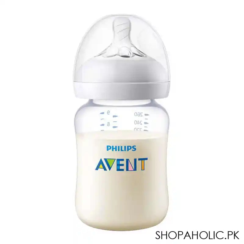 Avent Natural Wide Neck Feeding Bottle, 1m+, 260ml, SCF-474/17 - Main Image