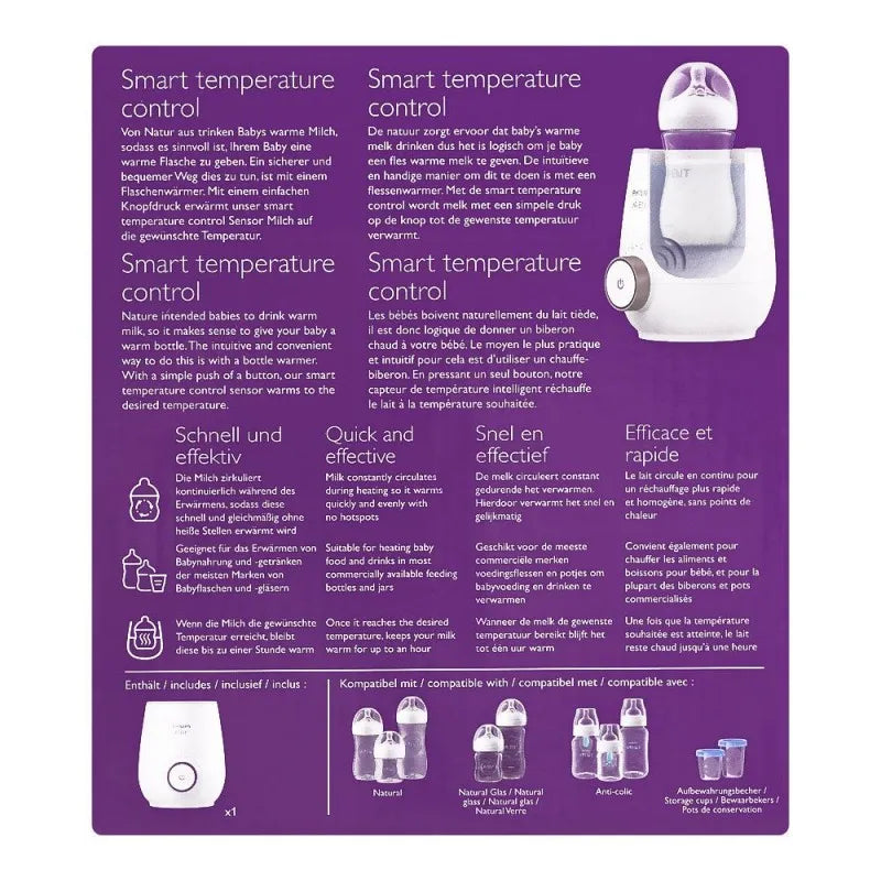 avent premium fast feeding bottle warmer, scf 358/00 image3