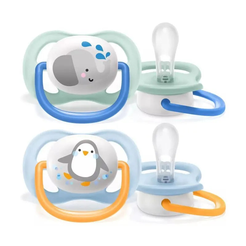 avent ultra air animals soothers, 2 pack, 0 6m, scf080/05 main image