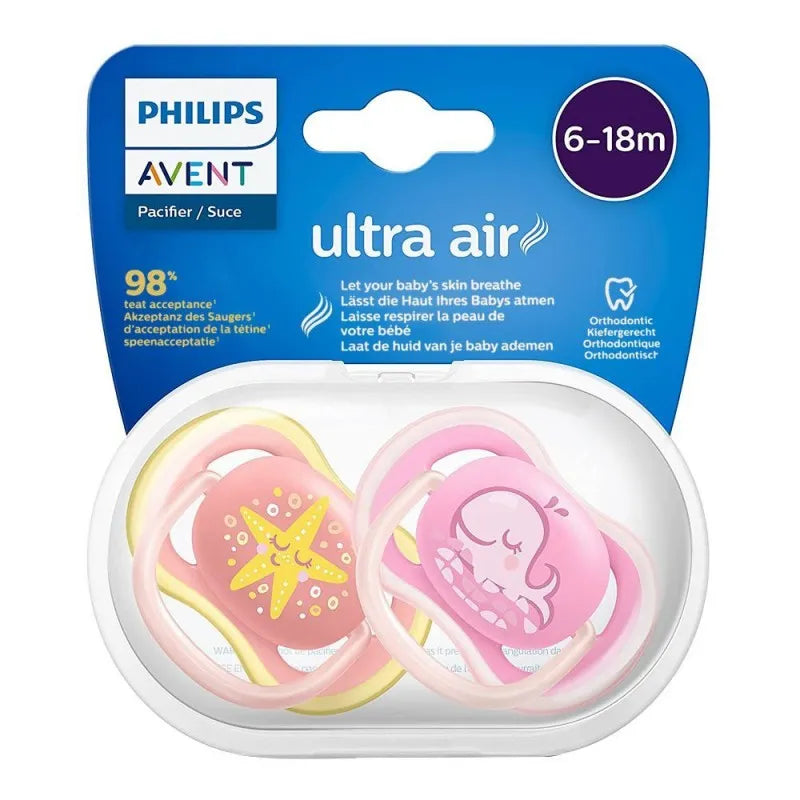 avent ultra air soothers, 2 pack, 6 18m, scf085/04 image2