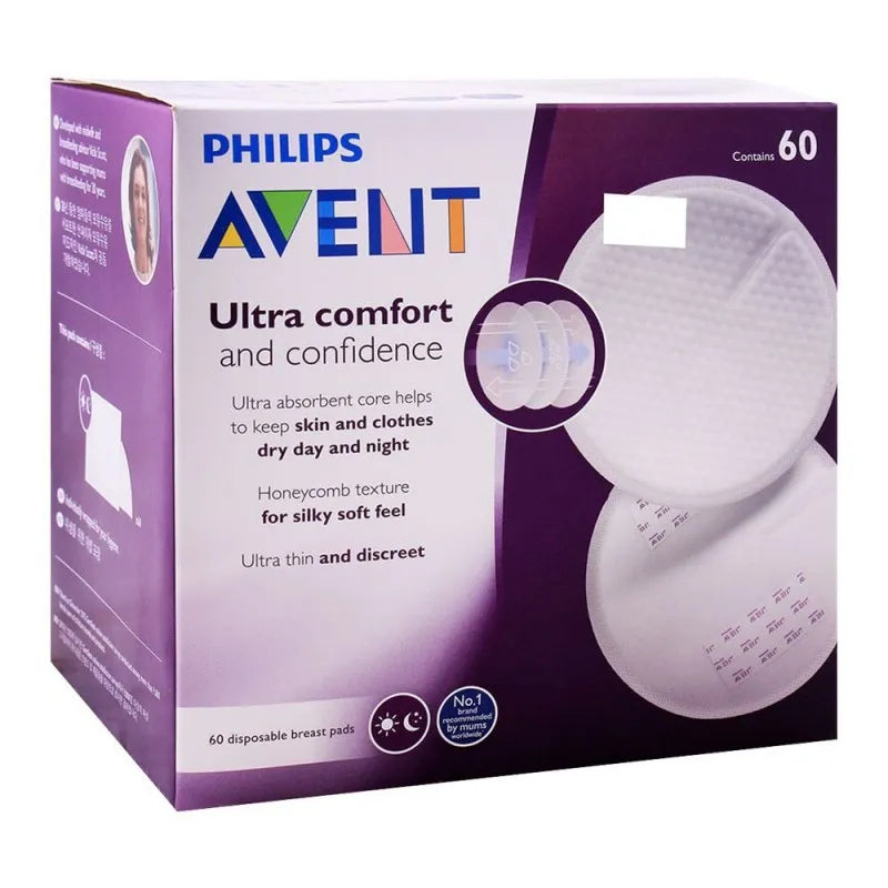 avent ultra comfort disposable breast pads, 60 pack, scf254/61 image2