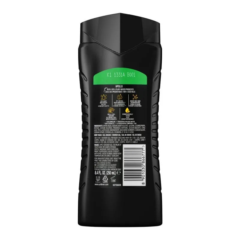 axe africa squeezed mandarin & sandalwood scent, 3in1 shower gel, 250ml image2