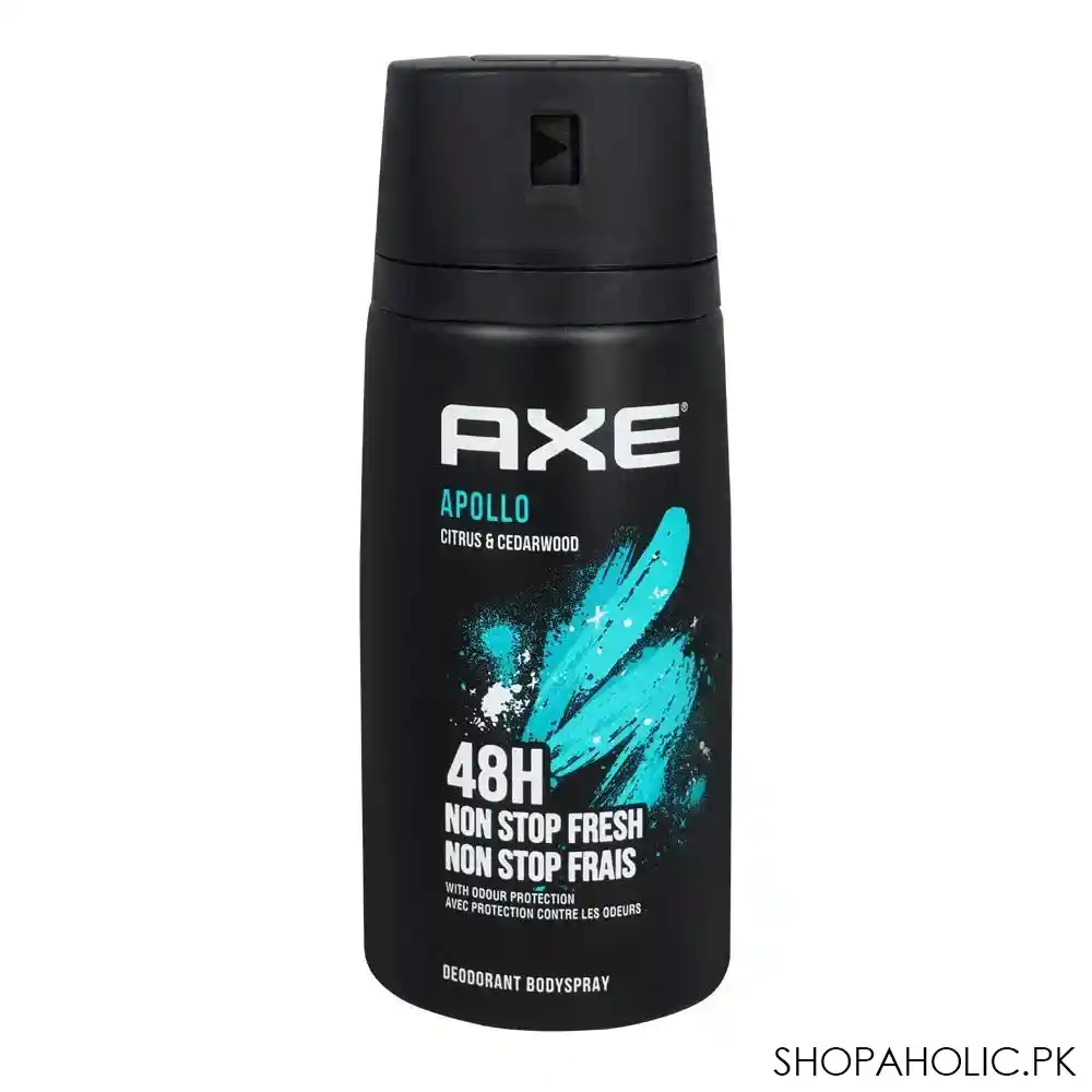 axe apollo citrus & cedarwood 48h non stop fresh deodorant body spray, for men, 150ml main image