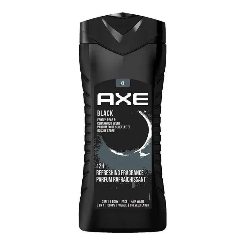 axe black frozen pear & cedar wood scent 3 in 1 body, face & hair wash, 400ml main image