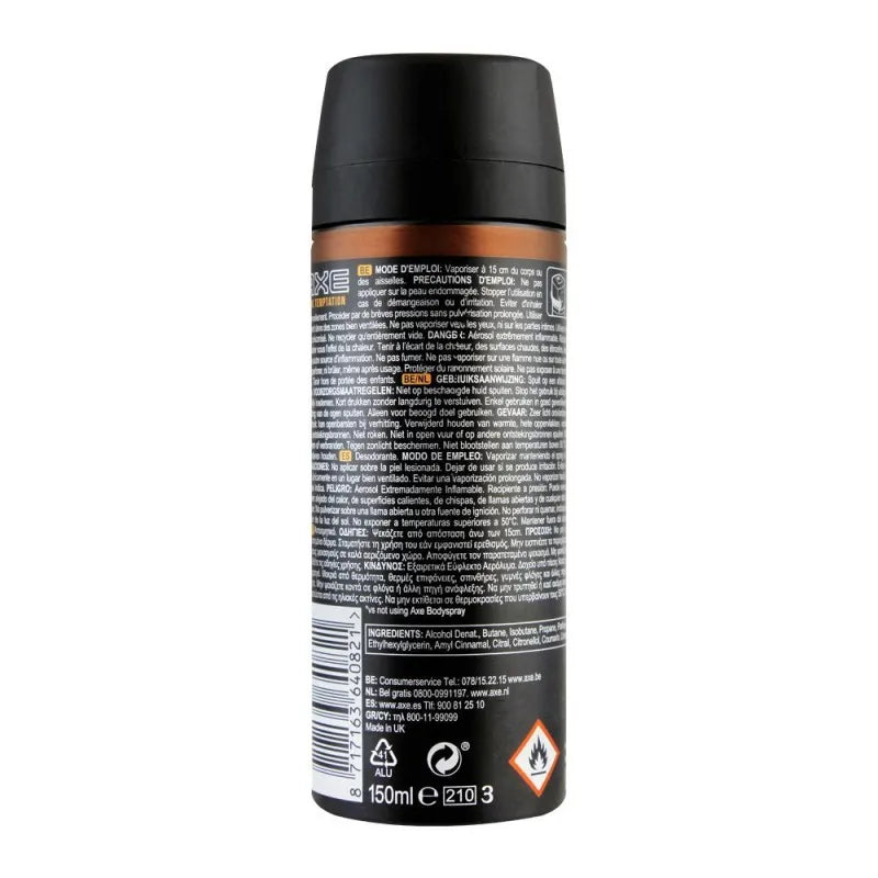 axe dark temptation 48h fresh deodorant spray for men, 150ml image2