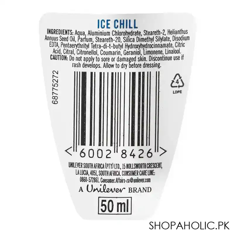 Axe Ice Chill 48 Hours Lasting Anti Sweat Anti-Perspirant Roll On, 50ml - Image 2