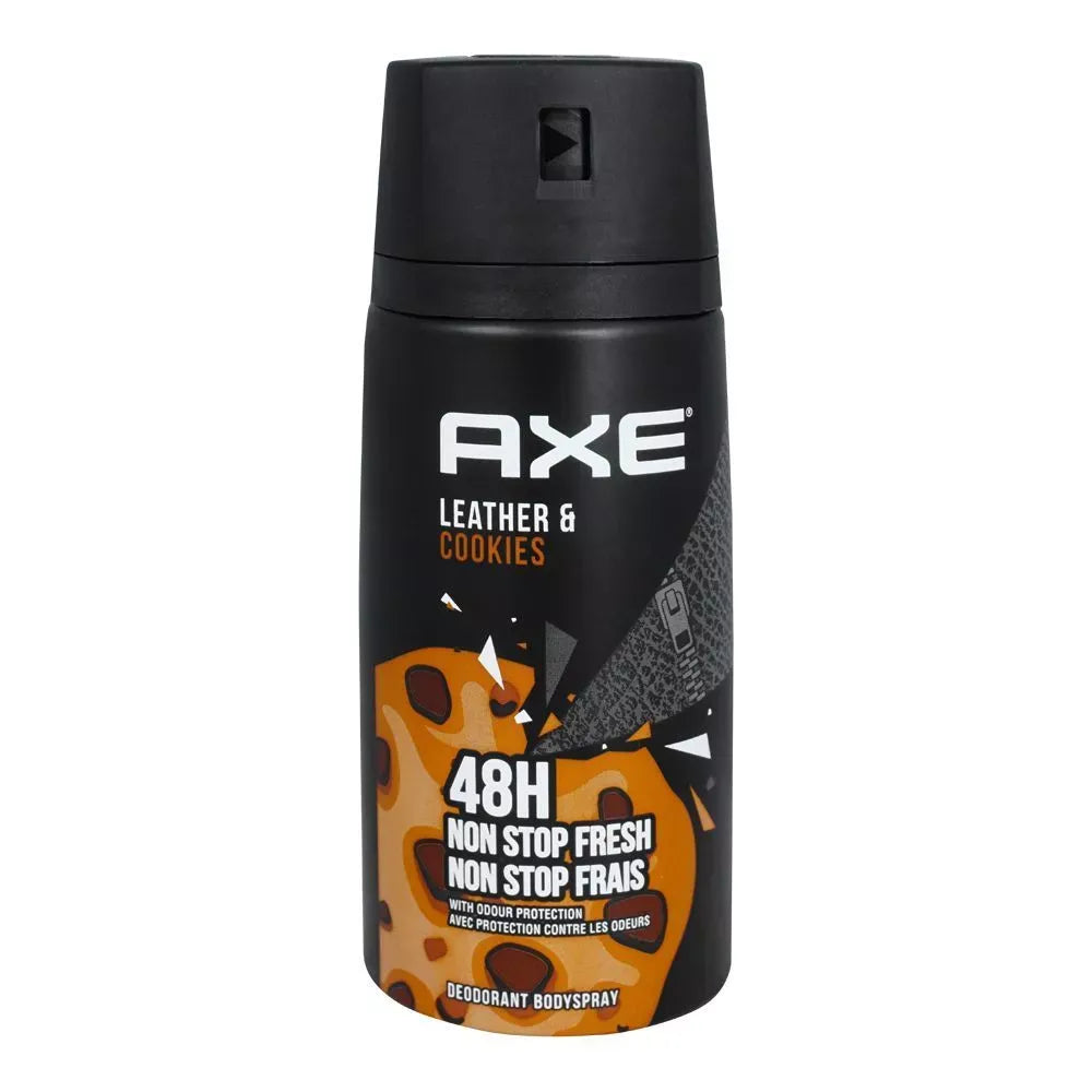 axe leather & cookies 48h non stop fresh deodorant body spray, for men, 150ml main image